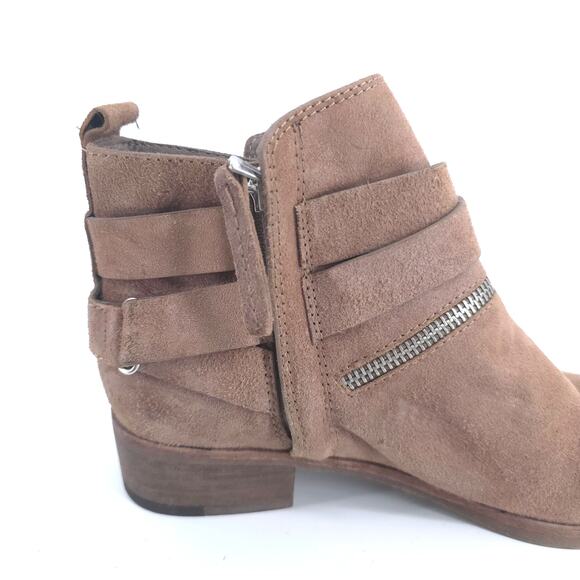 Dolce Vita Meggie Boho Western Double Strap Buckle Wood Block Stacked Heel 6 - Picture 10 of 11